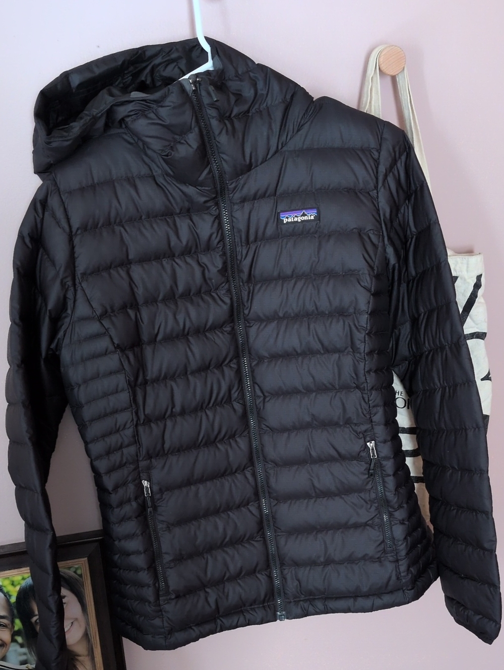 Patagonia Women's Black Hooded Packable Puffer Jacket